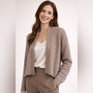 James Perse 100% Cashmere Open-Front Cardigan NWOT